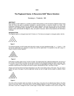 SC05-2006: The Pegboard Game: A Recursive SAS® Macro Solution