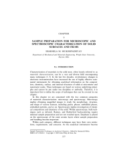 sample preparation for microscopic and spectroscopic