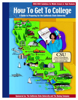 How To Get To College - California State University