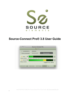 Source-Connect Pro&reg; 3.8 User Guide