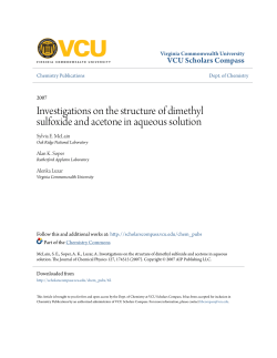 Investigations on the structure of dimethyl sulfoxide and acetone in