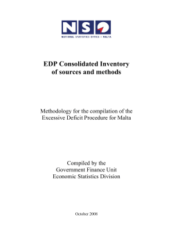 EDP Consolidated Inventory of sources and methods