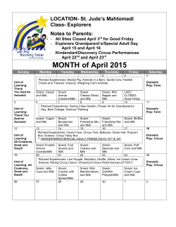 MONTH of April 2015