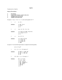 Algebra