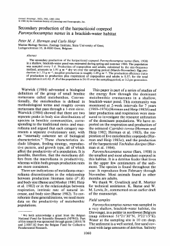 HERMAN, PETER M. J., AND CARLO HEIP. Secondary production