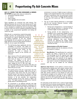 4 Proportioning Fly Ash Concrete Mixes