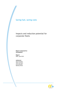 Saving fuel, saving costs