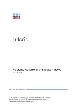 Reference Genome and Annotation Tracks
