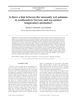 Is there a link between the unusually wet autumns in southeastern