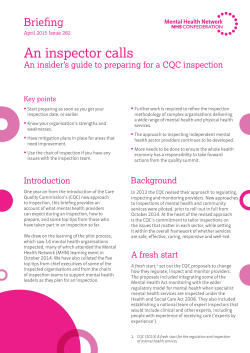 An inspector calls - NHS Confederation