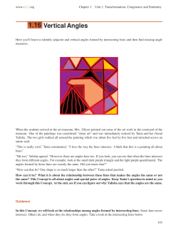 1.16 Vertical Angles
