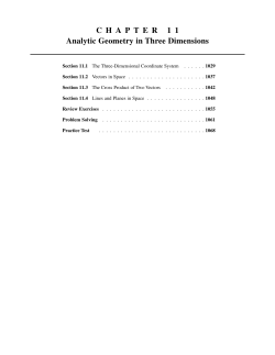 C H A P T E R 1 1 Analytic Geometry in Three Dimensions