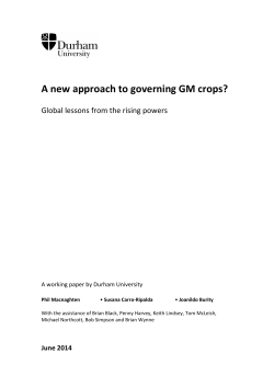 A new approach to governing GM crops?