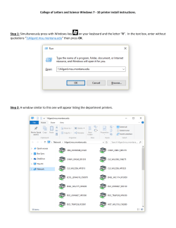 College of Letters and Science Windows 7
