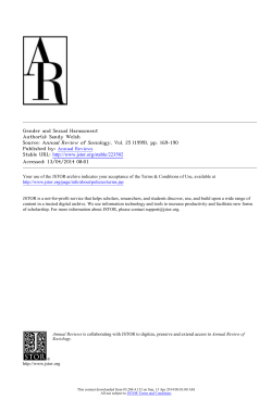 Gender and Sexual Harassment