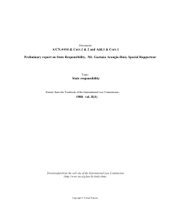 &yuml;&thorn; P reliminaryreporton S tate R esponsibility , M r . G aetano A rang