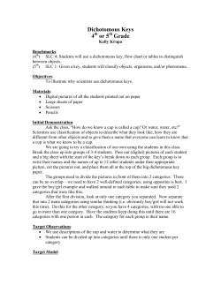 Dichotomous Keys - gk-12