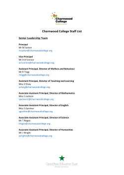 Charnwood College Staff List