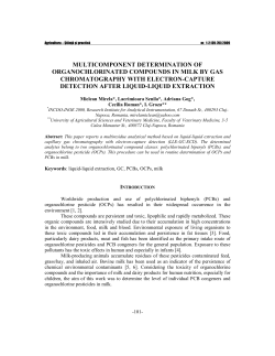 multicomponent determination of organochlorinated compounds in