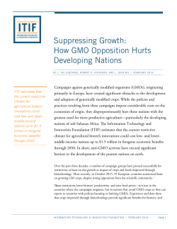 Suppressing Growth: How GMO Opposition Hurts Developing