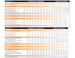 ROUTE 2 ROCHESTER TO AMBRIDGE WEEKDAY SCHEDULE