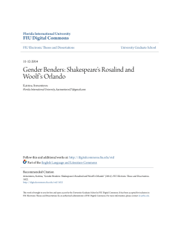 Gender Benders: Shakespeare`s Rosalind and Woolf`s Orlando