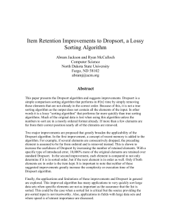 Item Retention Improvements to Dropsort, a Lossy Sorting Algorithm