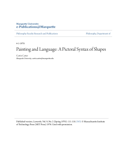 Painting and Language: A Pictoral Syntax of Shapes