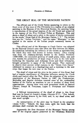 the great seal of the muscocee nation