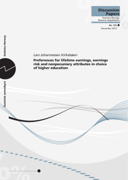 Preferences for lifetime earnings, earnings risk and