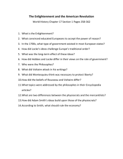 The Enlightenment and the American Revolution