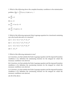 1. Which of the following shows the complete boundary conditions to