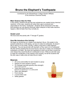 Bruno the Elephant`s Toothpaste