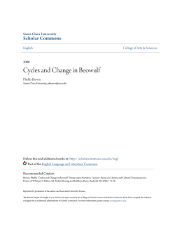 Cycles and Change in Beowulf - Scholar Commons