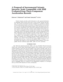 A Proposal of Instrumental Seismic Intensity Scale Compatible with