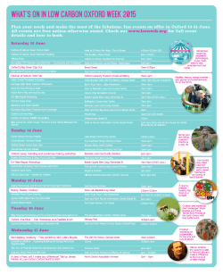 Low Carbon Oxford Week full events listing