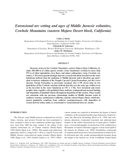 Extensional arc setting and ages of Middle Jurassic eolianites