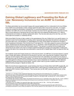 Gaining Global Legitimacy and Promoting the Rule of Law