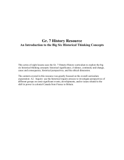 Henkenhaf- Historical Thinking Concepts- 8 Lesson