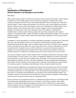 Aesthetics of Resistance?