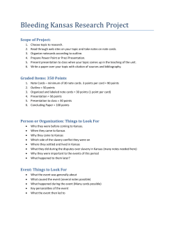 Bleeding Kansas Research Project
