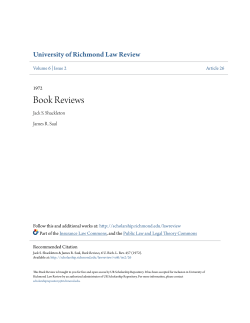 Book Reviews - UR Scholarship Repository