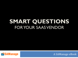 Smart Questions For Your SaaS Vendor