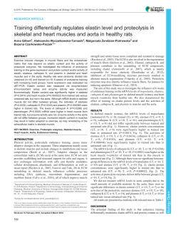 Training differentially regulates elastin level and proteolysis in