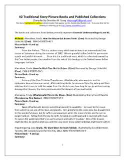 #2 Traditional Story Picture Books and Published Collections
