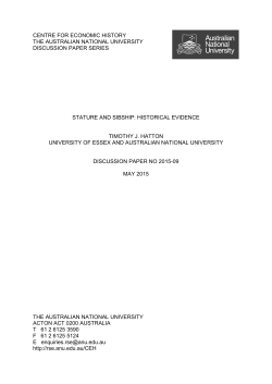 centre for economic history the australian national university