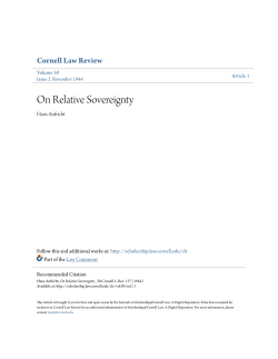 On Relative Sovereignty - Scholarship@Cornell Law