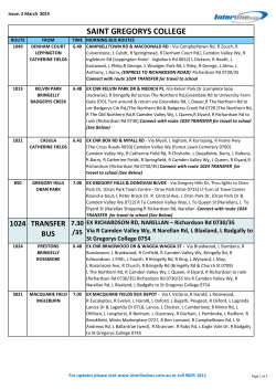 St Gregorys College - Interline Bus Services