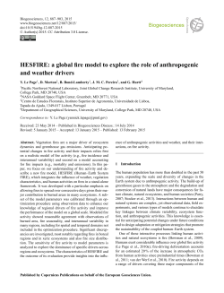 HESFIRE: a global fire model to explore the role of