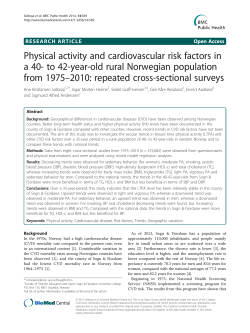 Physical activity and cardiovascular risk factors in a 40- to 42
